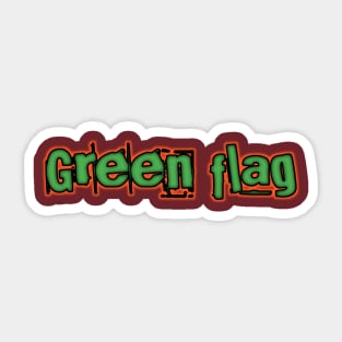 Green flag Sticker